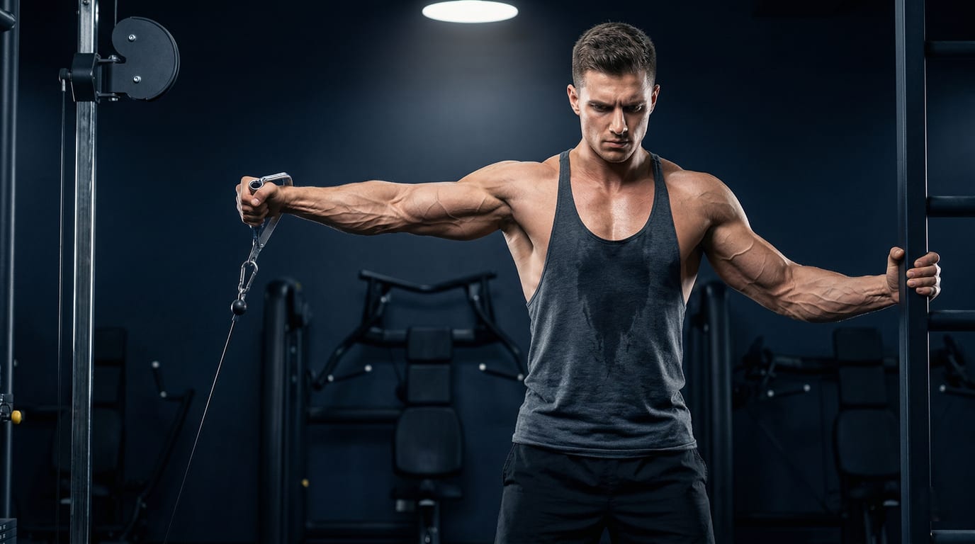 Athlete performing incline dumbbell press in a TTrening branded gym — TT 4-Day Split program
